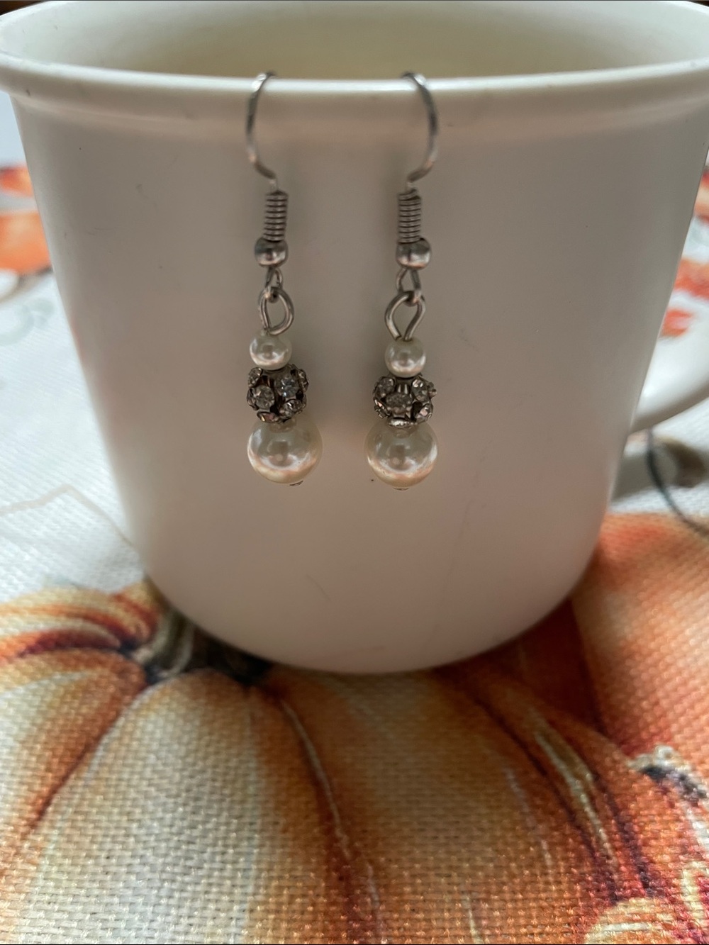 Vintage Faux Pearl Drop Earrings